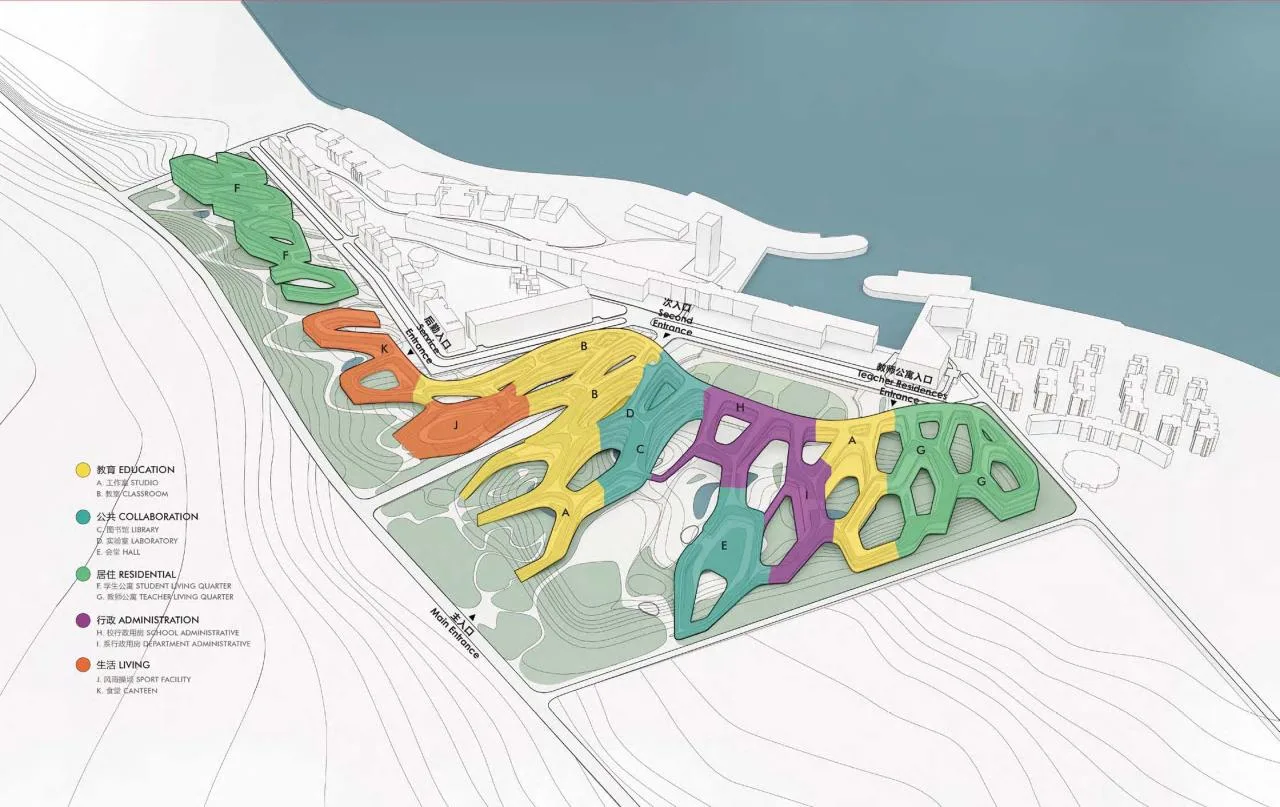 BIM Architecture | Design Scheme for Central Academy of Fine Arts Qingdao Campus/CAA