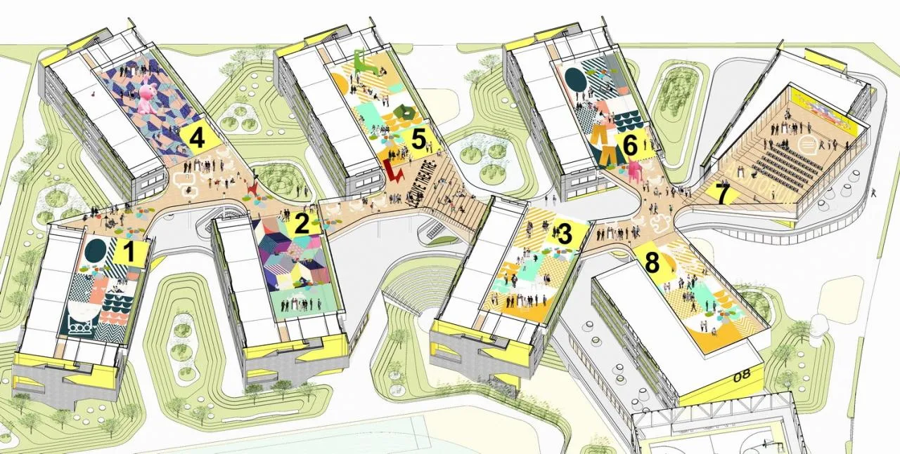 BIM Architecture | Tianfu New Area Ocean Road Middle School/MAT Super Architecture Firm