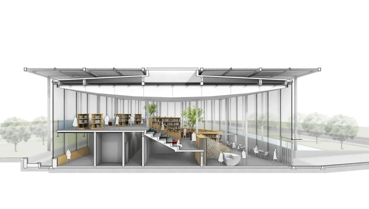 BIM Architecture | Cloud Curtain Bookstore: Ultimate Transparency Without Boundaries between Interior and Exterior/UUA