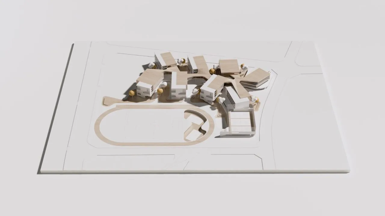 BIM Architecture | Tianfu New Area Ocean Road Middle School/MAT Super Architecture Firm