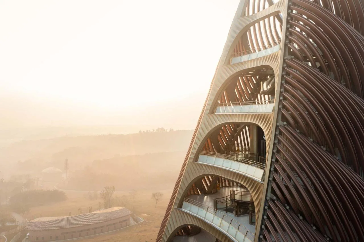 BIM Architecture | Chengdu Panda Base Panda Tower, Mechanical 'Bamboo Shoots'/UDG. Studio Zero
