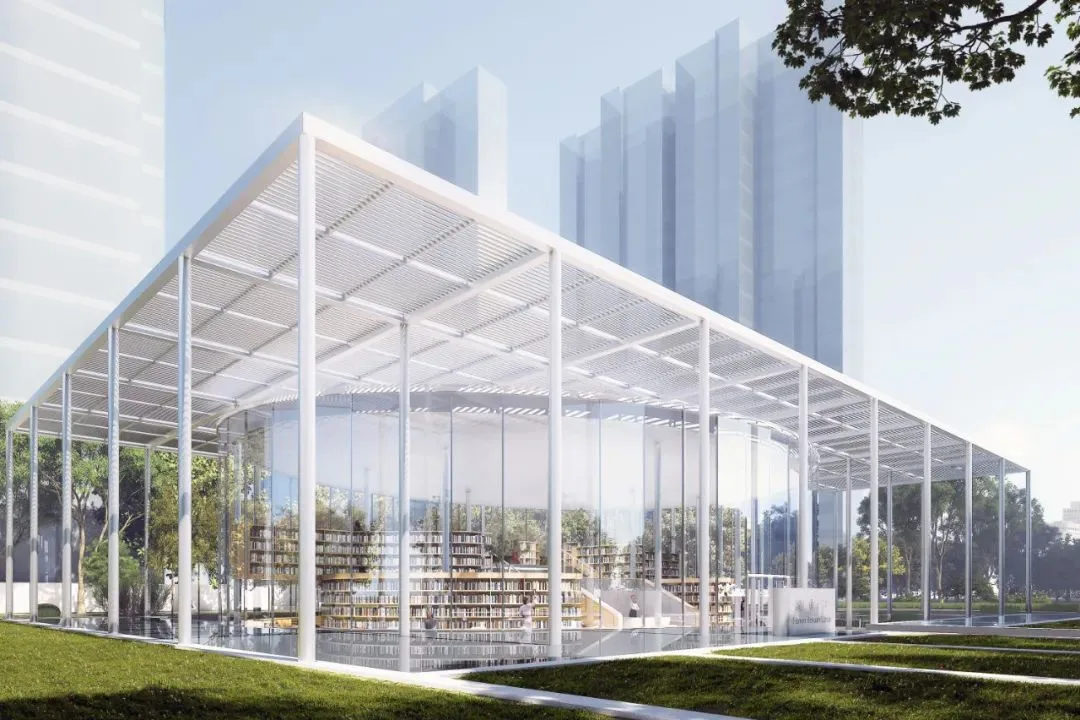 BIM Architecture | Cloud Curtain Bookstore: Ultimate Transparency Without Boundaries between Interior and Exterior/UUA