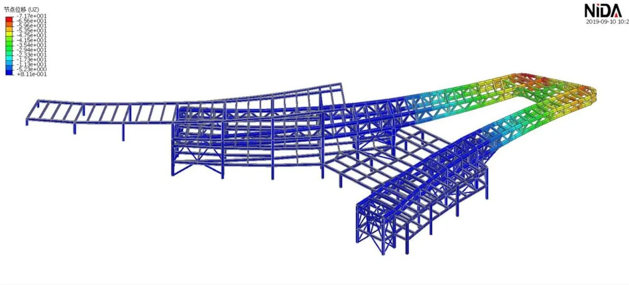 Simulation of steel structure installation for Nujiang Observation Deck