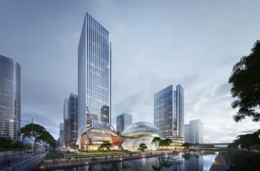 BIM Architecture by GEN Solution: Twin Towers with Two Perspectives at Suzhou High-Speed Rail New City-BIM WORLD
