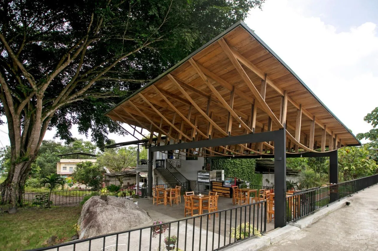 BIM Architecture | Under the Banyan Tree at the Village Entrance, Ficus Alto/Natura Futura Arquitectura Community Public Space