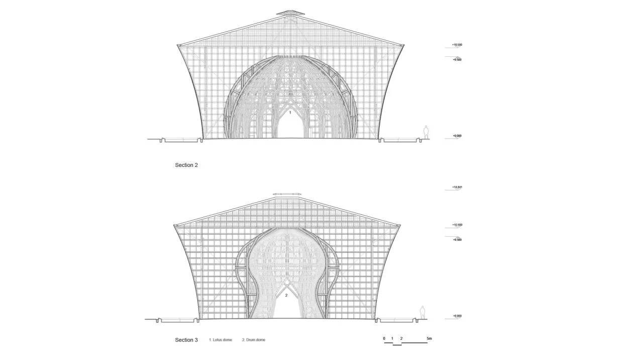BIM Architecture | 42000 bamboo poles, Welcome Center of Fuguo Island World/Wu Zhongyi Architectural Firm