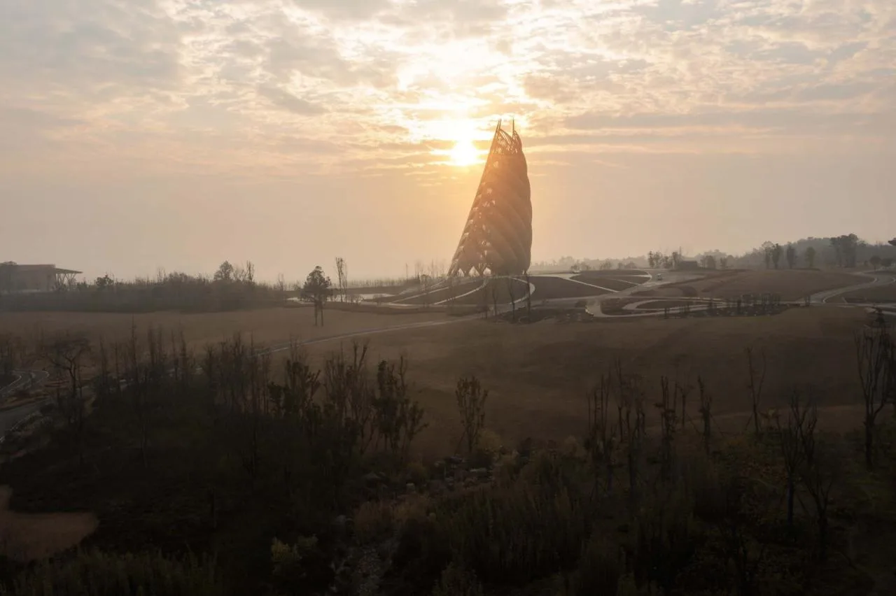 BIM Architecture | Chengdu Panda Base Panda Tower, Mechanical 'Bamboo Shoots'/UDG. Studio Zero