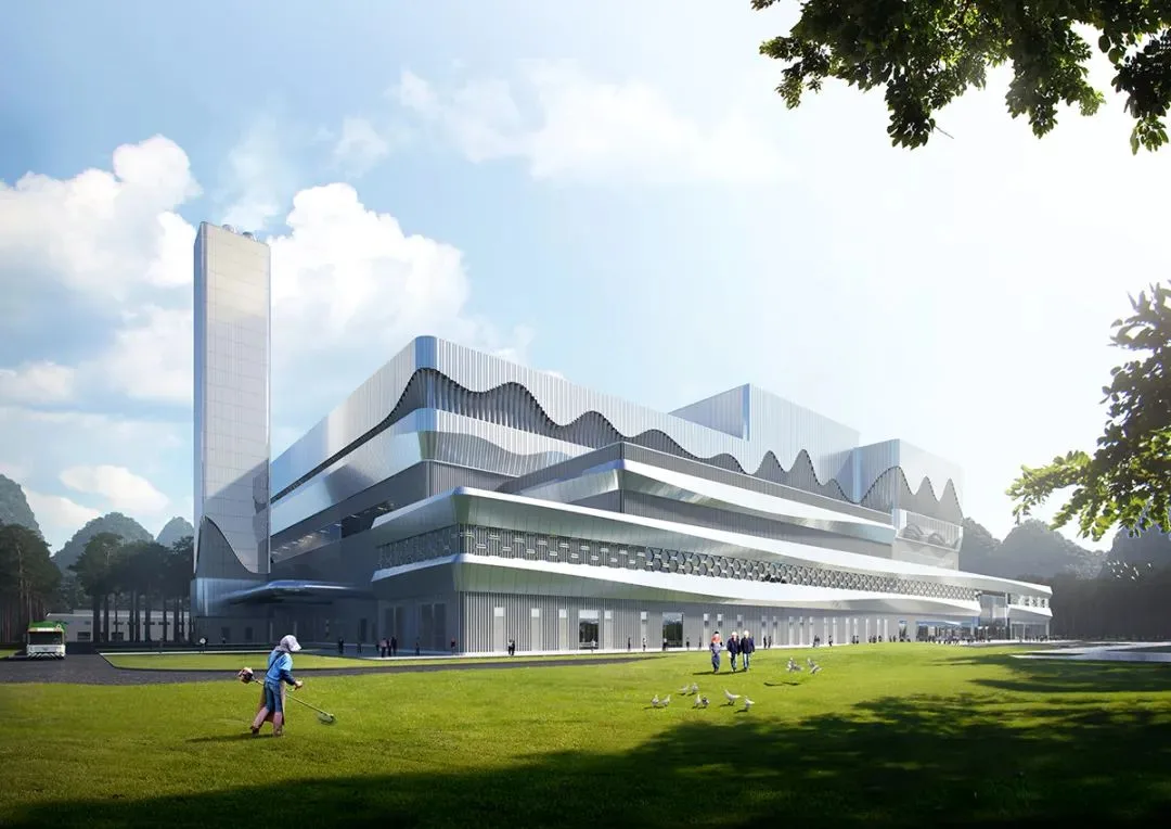 BIM Architecture | Nanning Shuangding Circular Economy Industrial Park Domestic Waste Incineration Power Plant/UUA