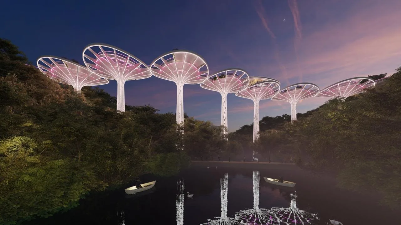 BIM Architecture | Southwest University Pedestrian Landscape Bridge Project in Beibei District, Chongqing/Lin Cong Architectural Design Studio