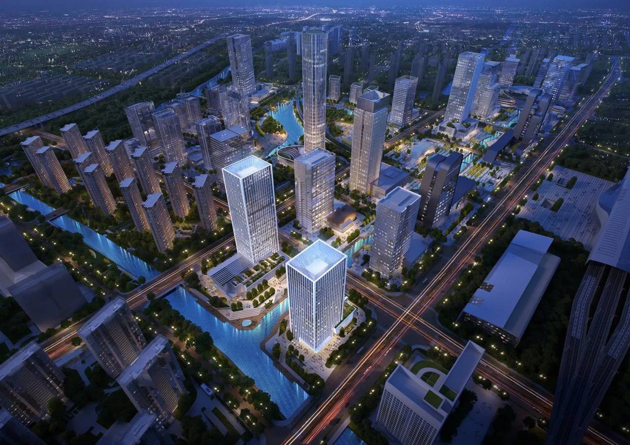 BIM Architecture | GEN Solution | One Bridge, Two Views Across: Twin Towers of Suzhou High Speed Rail New City
