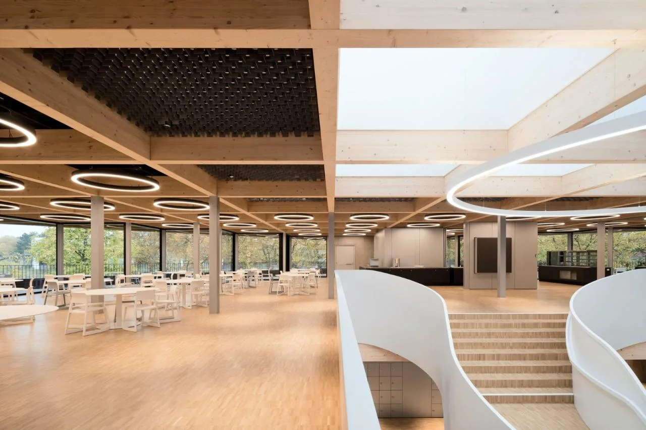 BIM Architecture | Rotating 45 Degrees, Campus Cafeteria and Media Center/wulf Architekten