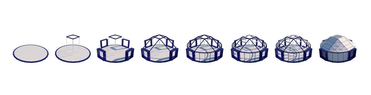 BIM Architecture | Geometric Mongolian yurt/Geer Studio