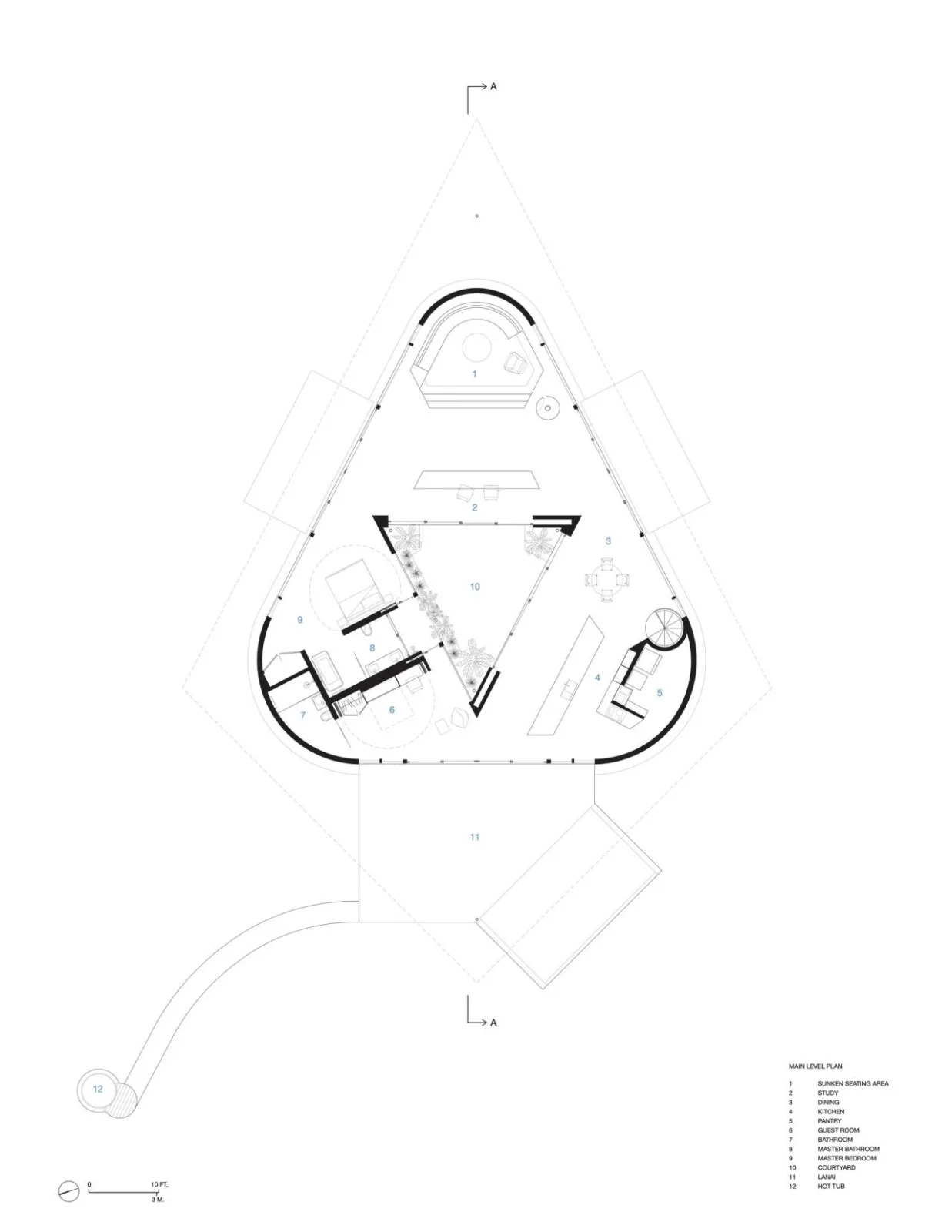 BIM Architecture | Triangle Rice and vegetable roll Home, Musubi Residence/Craig Steely Architecture