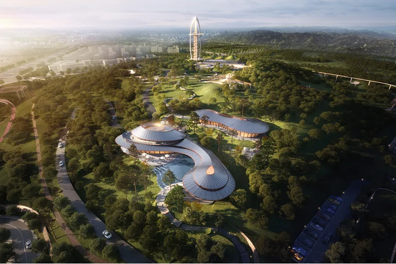 BIM architecture | The imagination of ribbons lingering in the mountains and forests - Kunming Overseas Chinese Town; Dianzhong Lehuocheng Community Center/Chengzhi Design