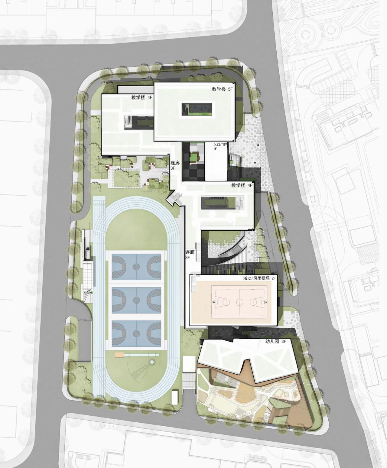 BIM Architecture | Hangzhou Normal University Affiliated Jingchao Primary School and Kindergarten/UA You'an Design