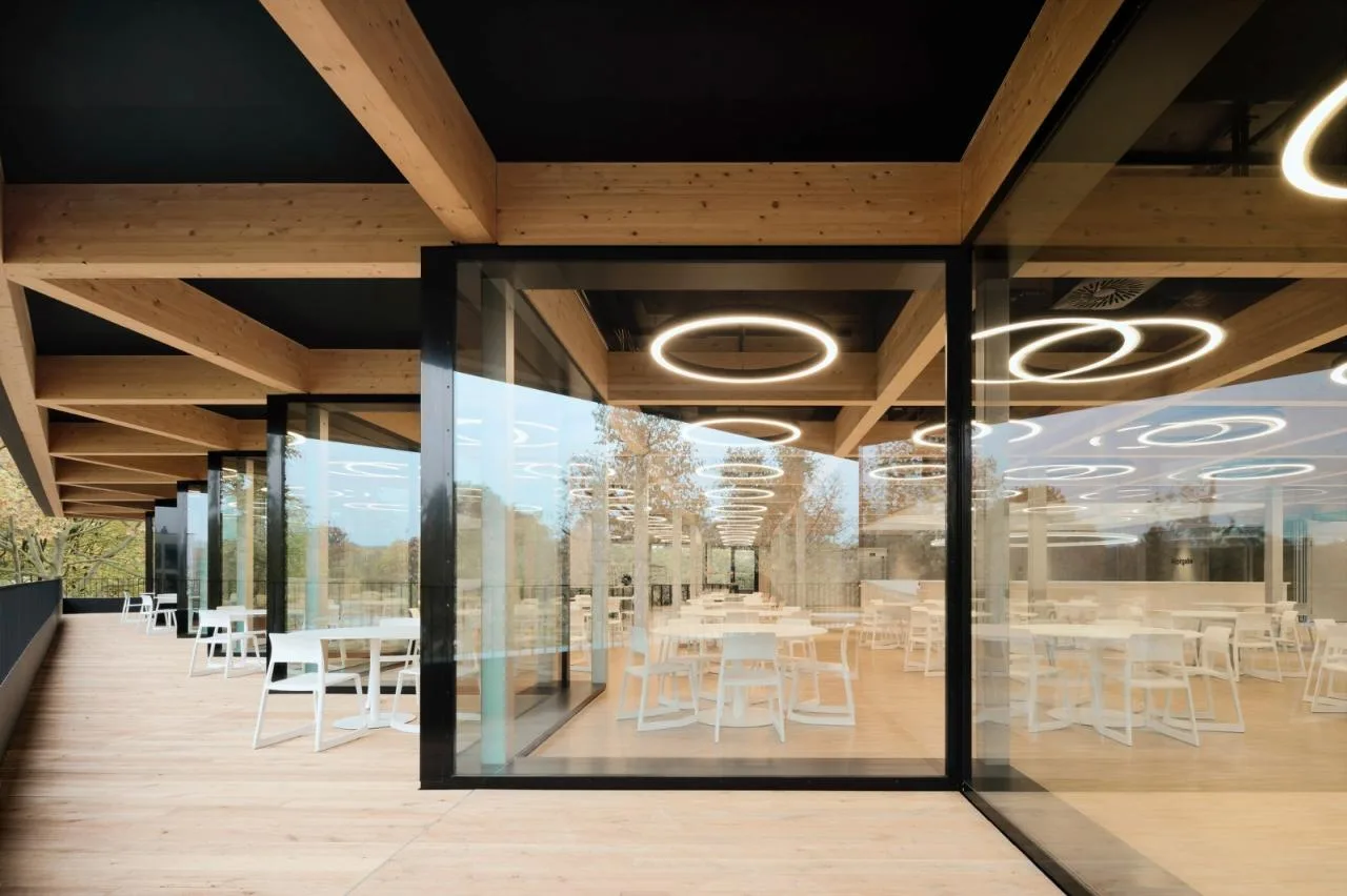 BIM Architecture | Rotating 45 Degrees, Campus Cafeteria and Media Center/wulf Architekten