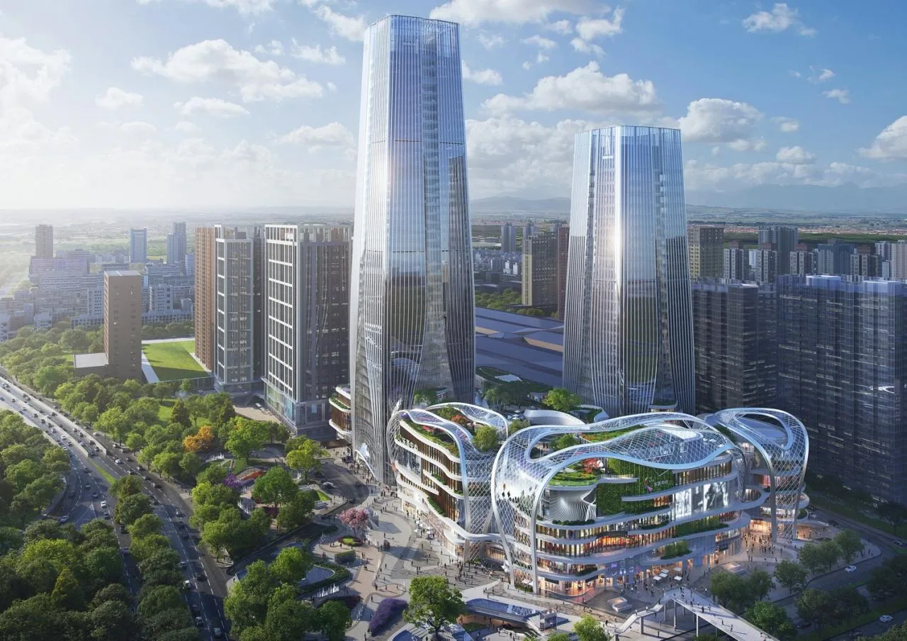 BIM Architecture | Xi'an Nanfei Hongle Hui Center, Urban Ecological Commercial Complex/Aedas