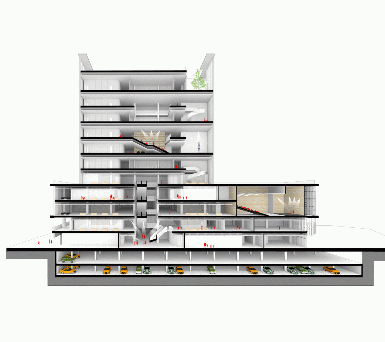 BIM Architecture | One stop National Education Complex: Wing Cube Education Development Center/Jianhe Studio
