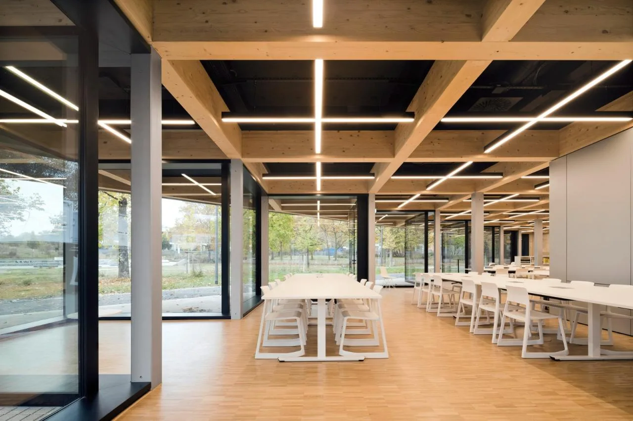 BIM Architecture | Rotating 45 Degrees, Campus Cafeteria and Media Center/wulf Architekten