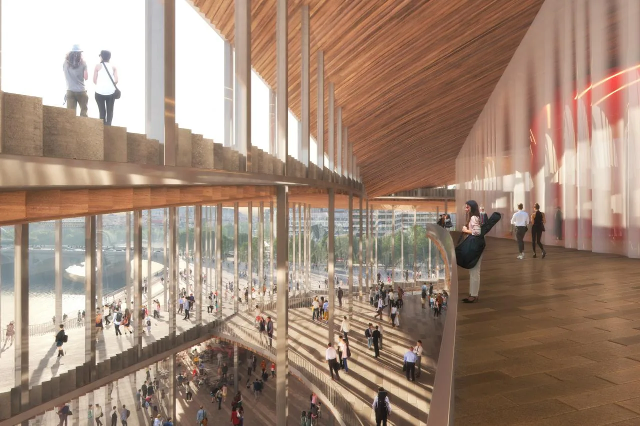 BIM Architecture | Walking from the Square to the Roof - Vltava Philharmonic Hall in Prague/BIG