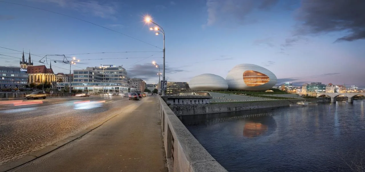 BIM Architecture | Walking from the Square to the Roof - Vltava Philharmonic Hall in Prague/BIG