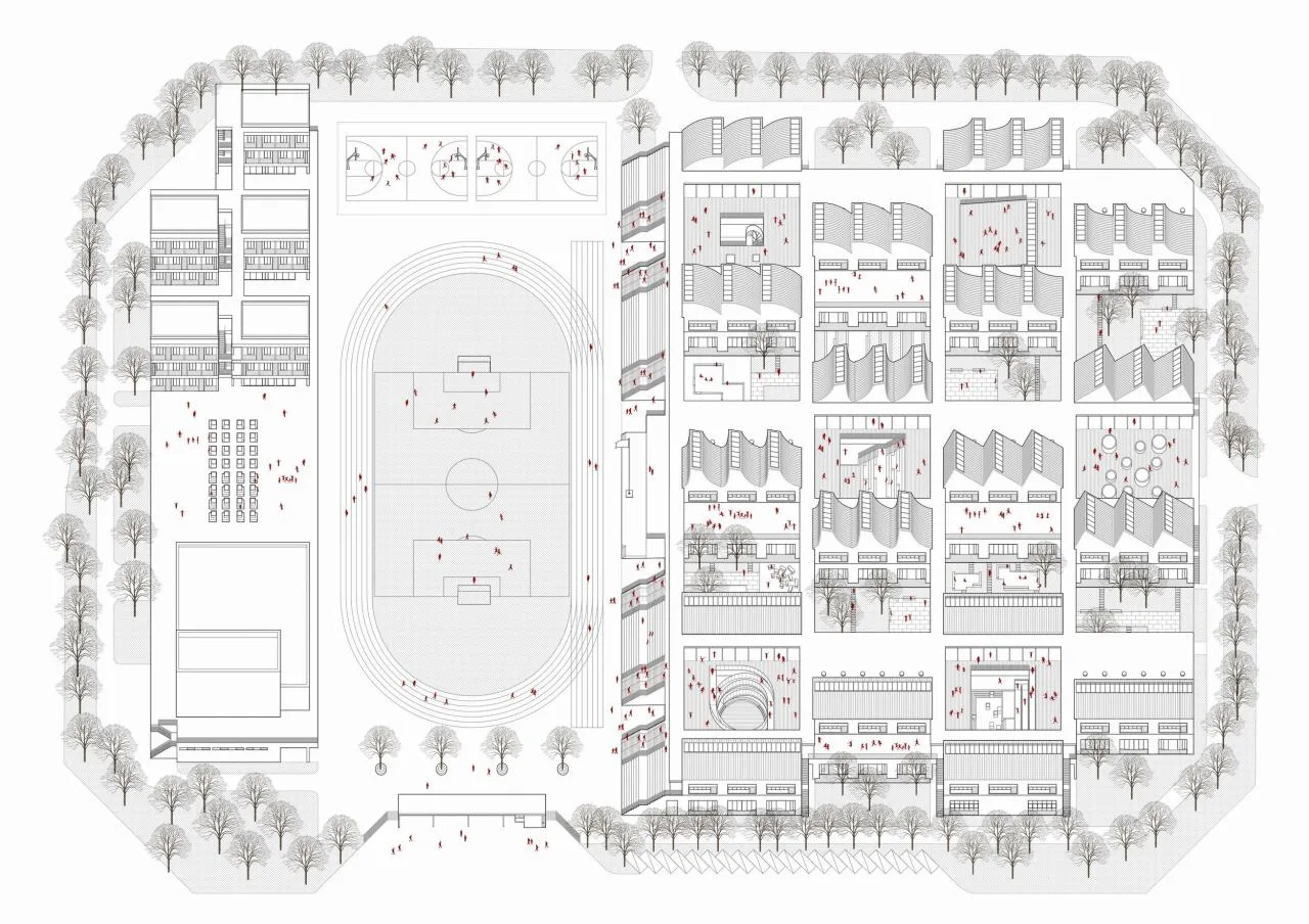BIM Architecture | Parallel and Light School - Qingyijiang Road Primary School/Jing · Architectural Office (TAO)