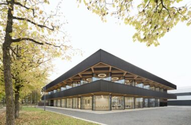 BIM Architecture: Rotated 45° Campus Cafeteria and Media Center by wulf Architekten-BIM WORLD