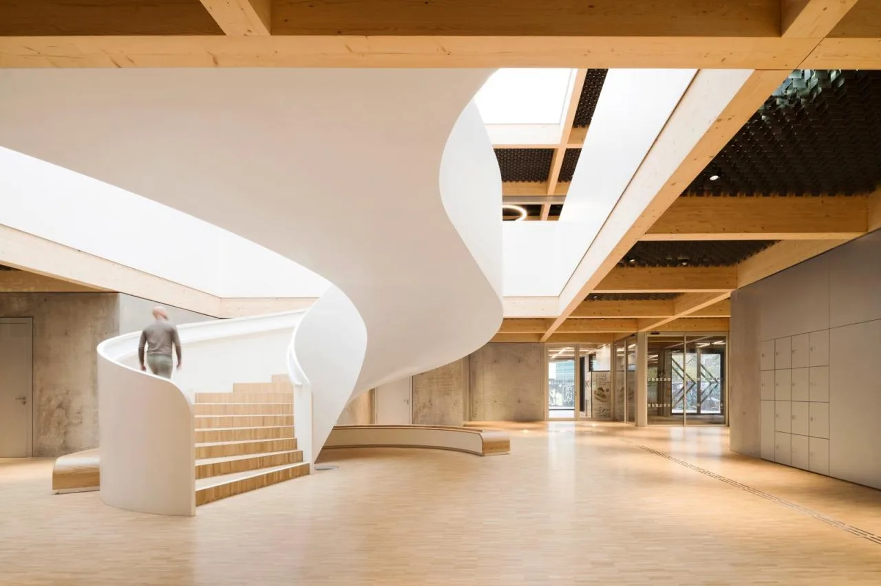 BIM Architecture | Rotating 45 Degrees, Campus Cafeteria and Media Center/wulf Architekten