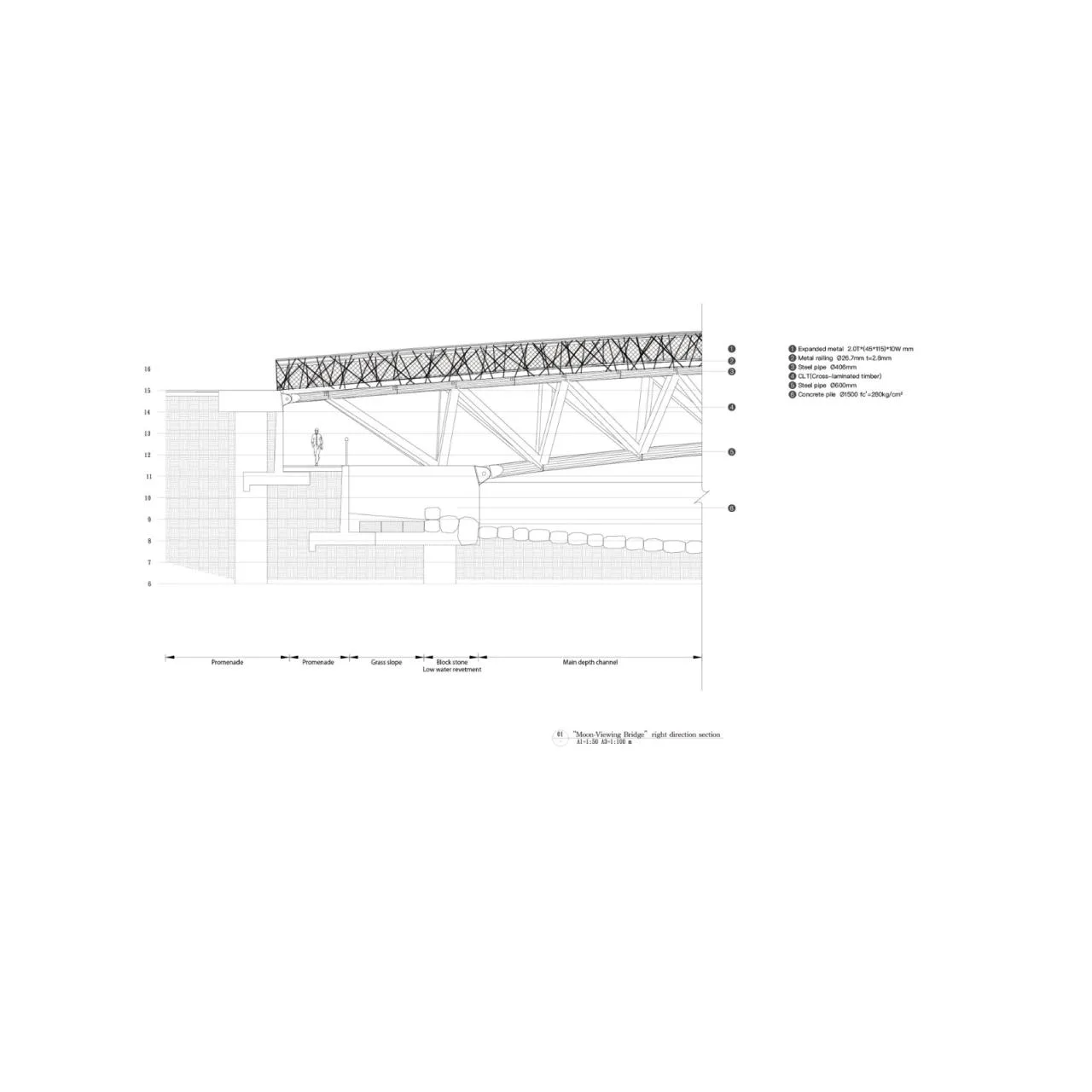 BIM Architecture | Yuejian Bridge/HWCA Huai Wen Chang Architect