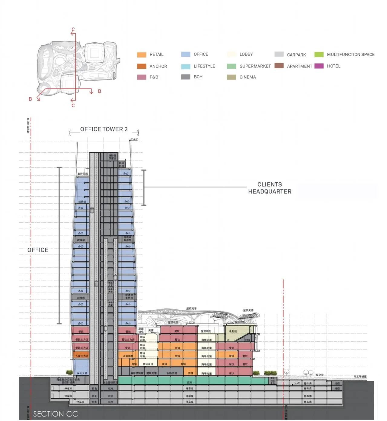 BIM Architecture | Xi'an Nanfei Hongle Hui Center, Urban Ecological Commercial Complex/Aedas