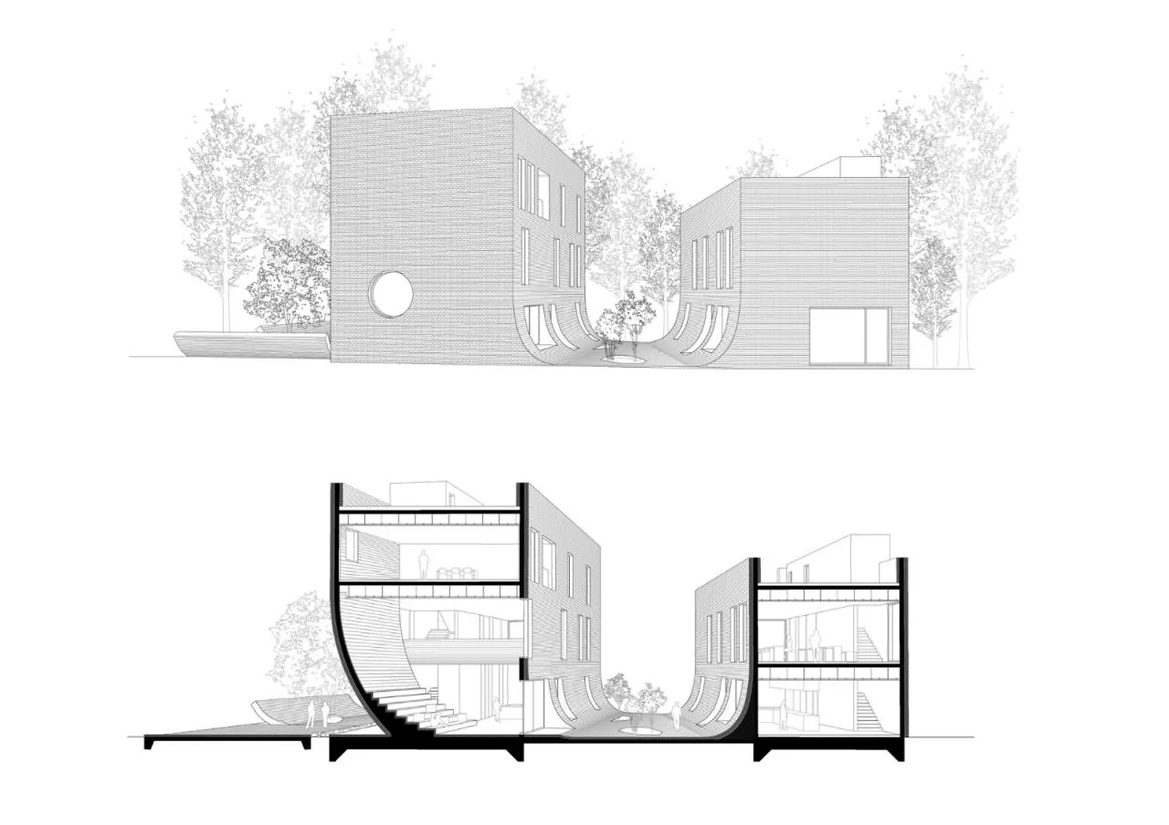 BIM Architecture | Flow Wall, Terry Cafe/NAMELESS Architecture
