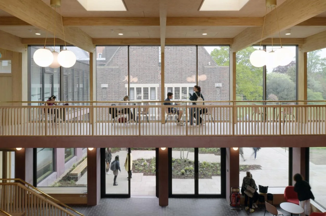 BIM Architecture | Retro Green Glaze, Cambridge University Canteen/Feilden Fowler