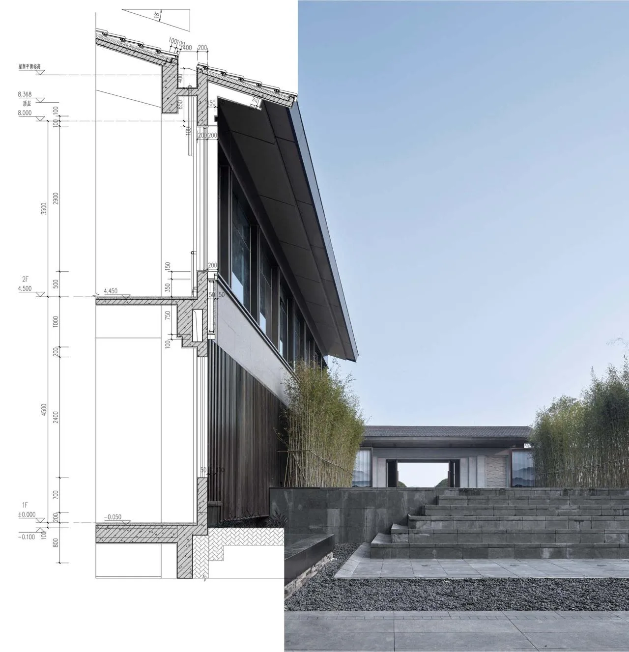 BIM Architecture | Creating 'Negative Space' between Mountains and Rivers - Tashan Guild Hall/UA You'an Design for Lijiang Cultural Tourism Resort