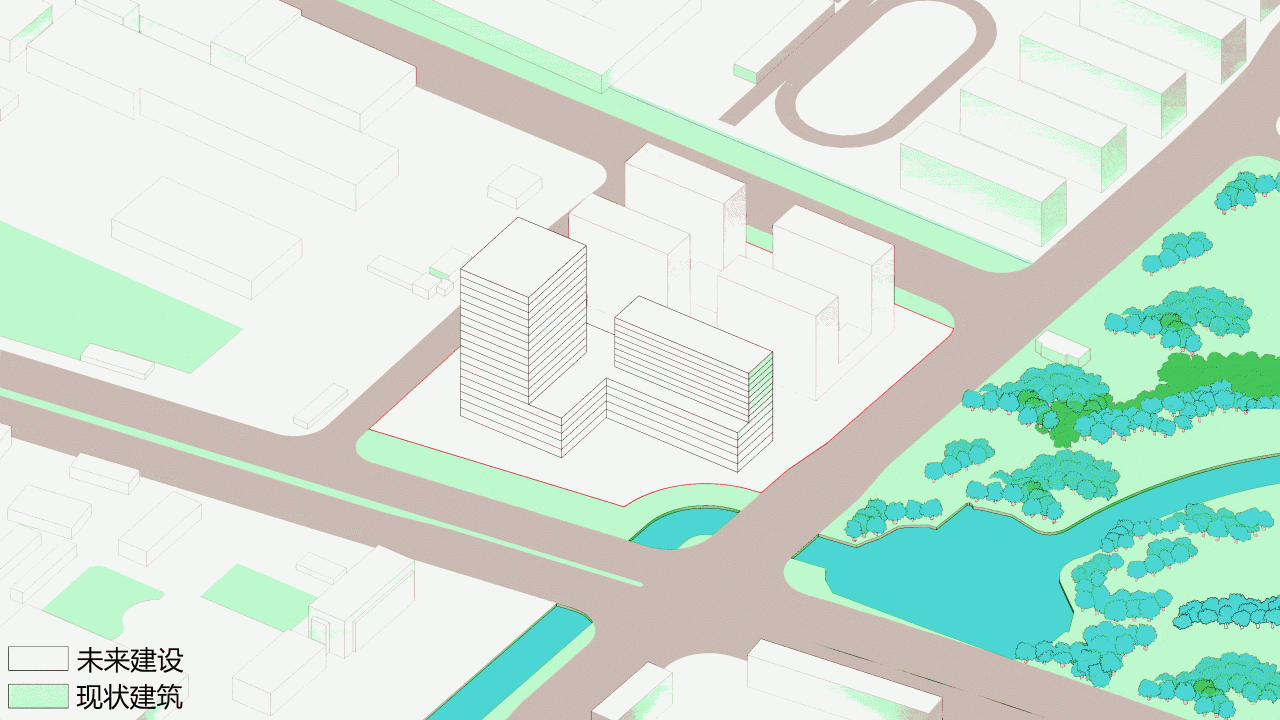 BIM Architecture | Leading Pharmaceutical Company Park style Headquarters Office · Shangyao Changyao Business Center/Jianhe Building