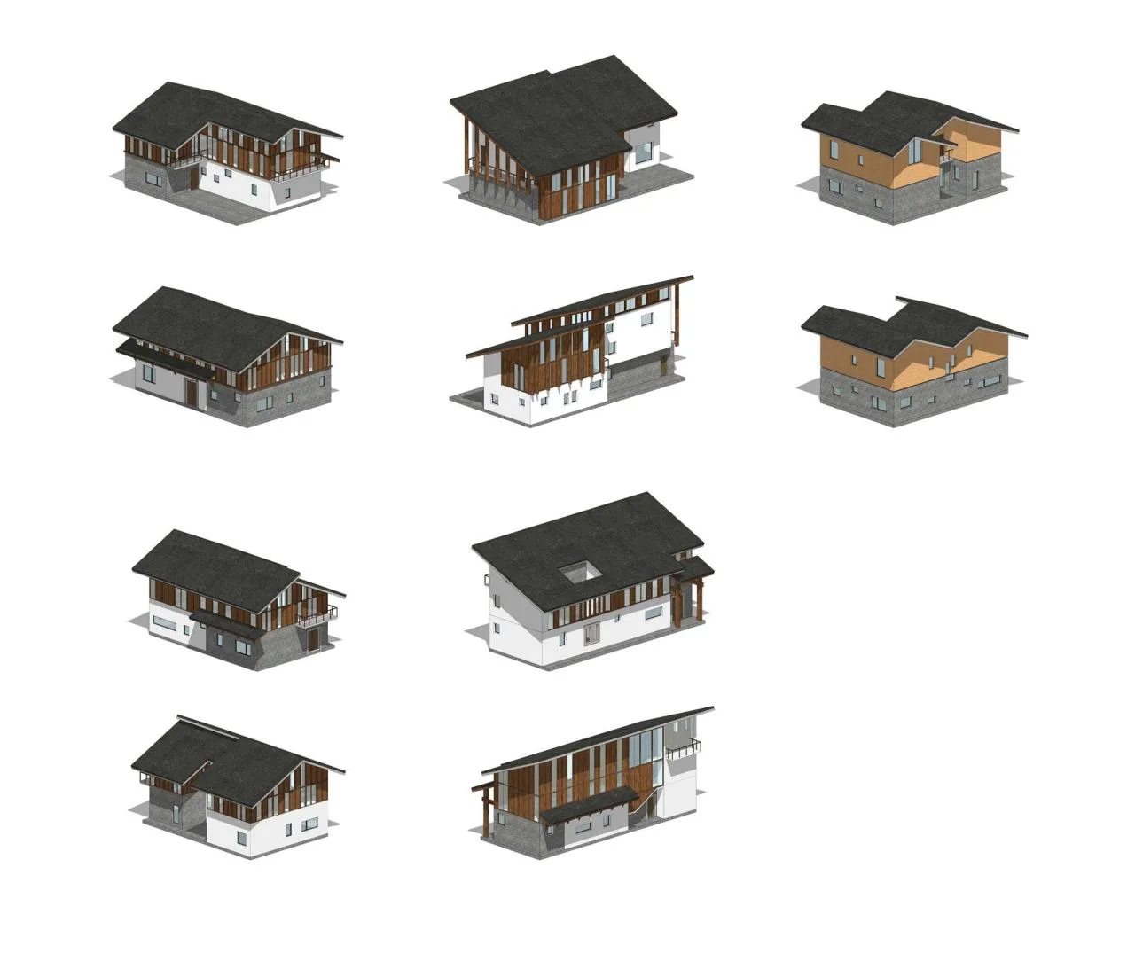 BIM Architecture | Miluo "Dragon Boat Festival Family" Rural Settlement/Artificial Architecture Studio