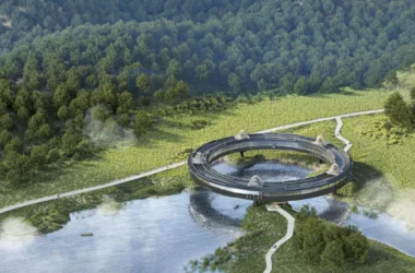 BIM Architecture: Wind and Rain Ring House Design for Zhoubei Village Cultural Complex in Sanjiang County-BIM WORLD