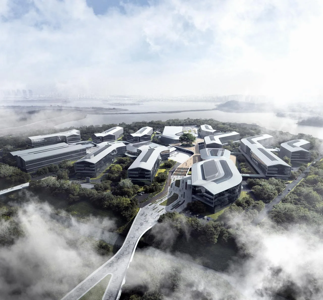 BIM Architecture | Alibaba Damo Academy Nanhu Park wins 2022 MIPIM Award/Aedas