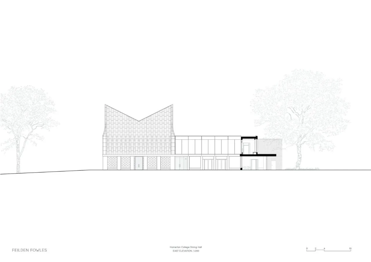 BIM Architecture | Retro Green Glaze, Cambridge University Canteen/Feilden Fowler