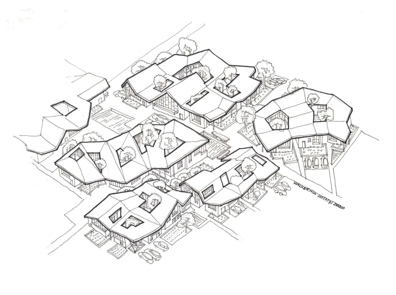 BIM Architecture | Miluo "Dragon Boat Festival Family" Rural Settlement/Artificial Architecture Studio
