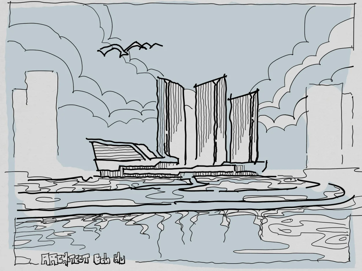 BIM Architecture | Setting Sails in the Wind, Lingjiang Youke Period: Guangzhou Guangwu Yuzhu Production City Complex/UA You'an Design