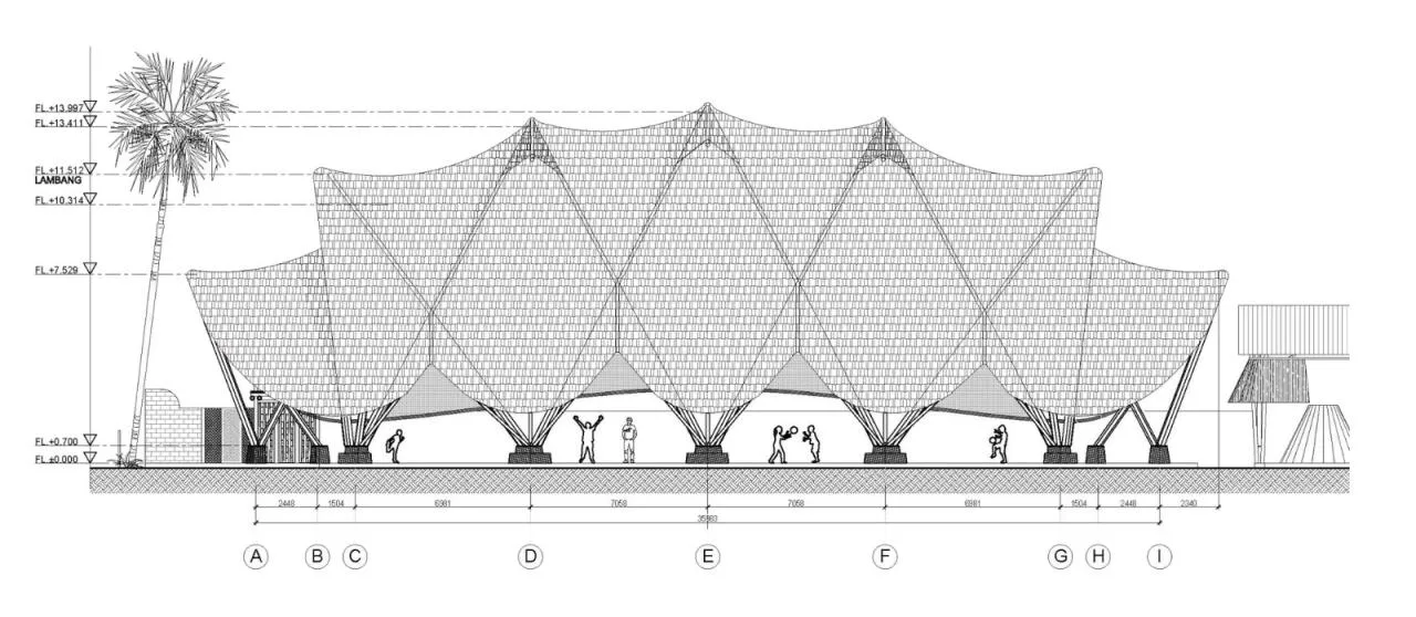 BIM Architecture | Minimum Structure Maximum Space, Bamboo Installation "Arc"/IBUKU