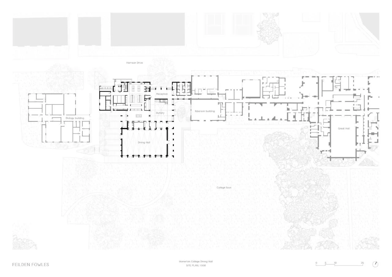 BIM Architecture | Retro Green Glaze, Cambridge University Canteen/Feilden Fowler