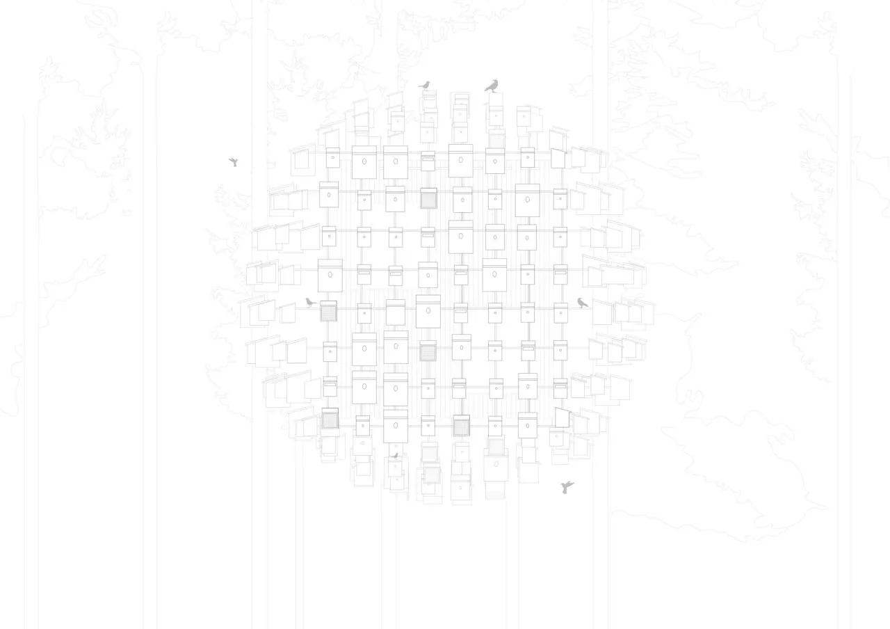 BIM Architecture | Tree Top Hotel 'Biosphere'/BIG