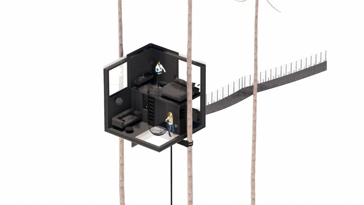 BIM Architecture | Tree Top Hotel 'Biosphere'/BIG