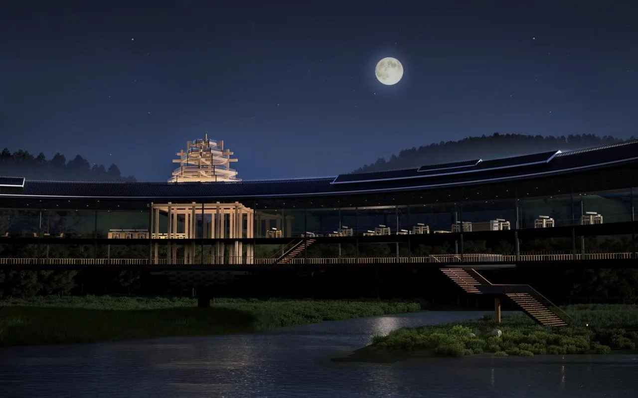 BIM Architecture | Wind and Rain Ring House - Design Scheme for Zhoubei Village Cultural Complex in Sanjiang County/Outsiders' Architecture