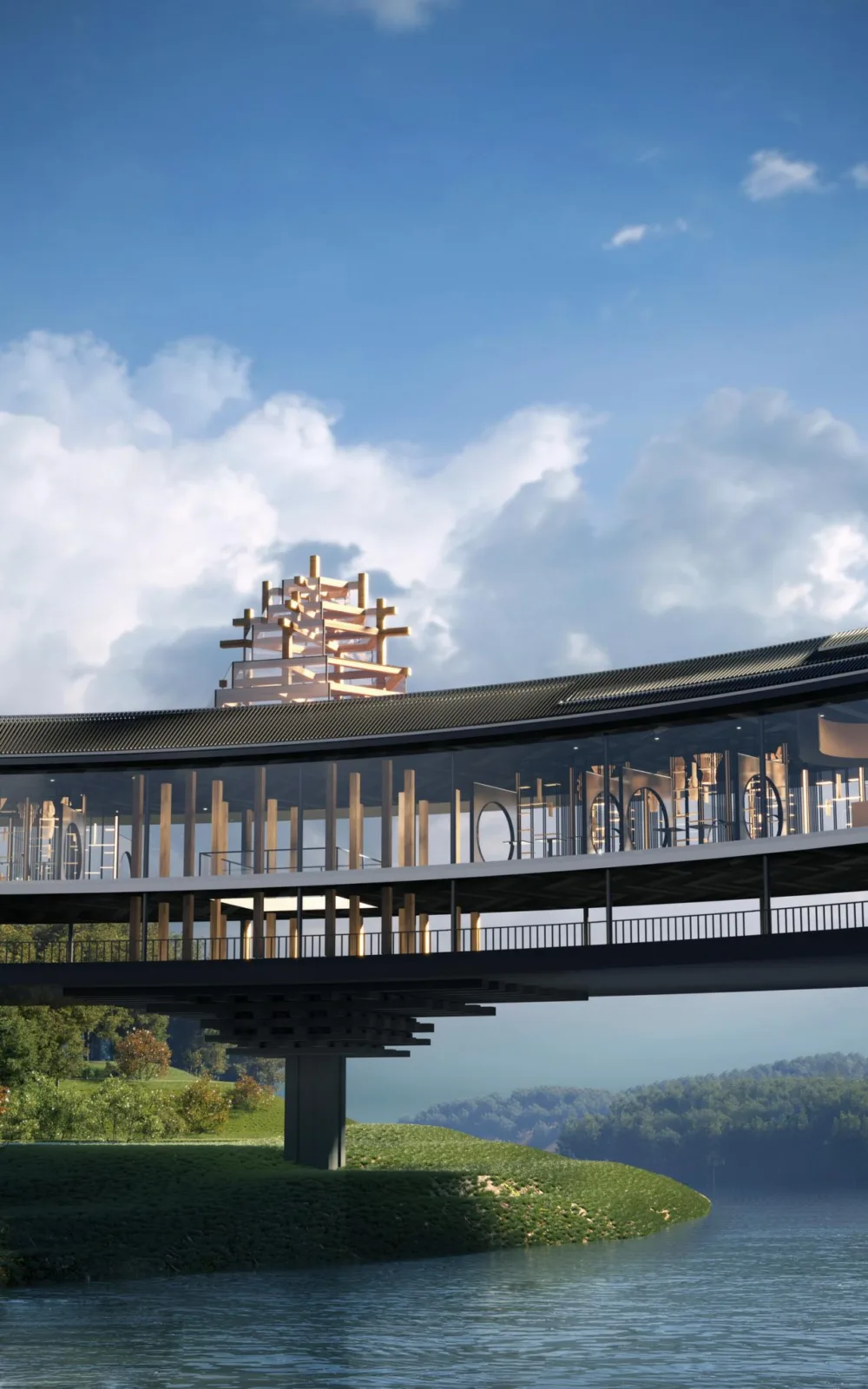 BIM Architecture | Wind and Rain Ring House - Design Scheme for Zhoubei Village Cultural Complex in Sanjiang County/Outsiders' Architecture