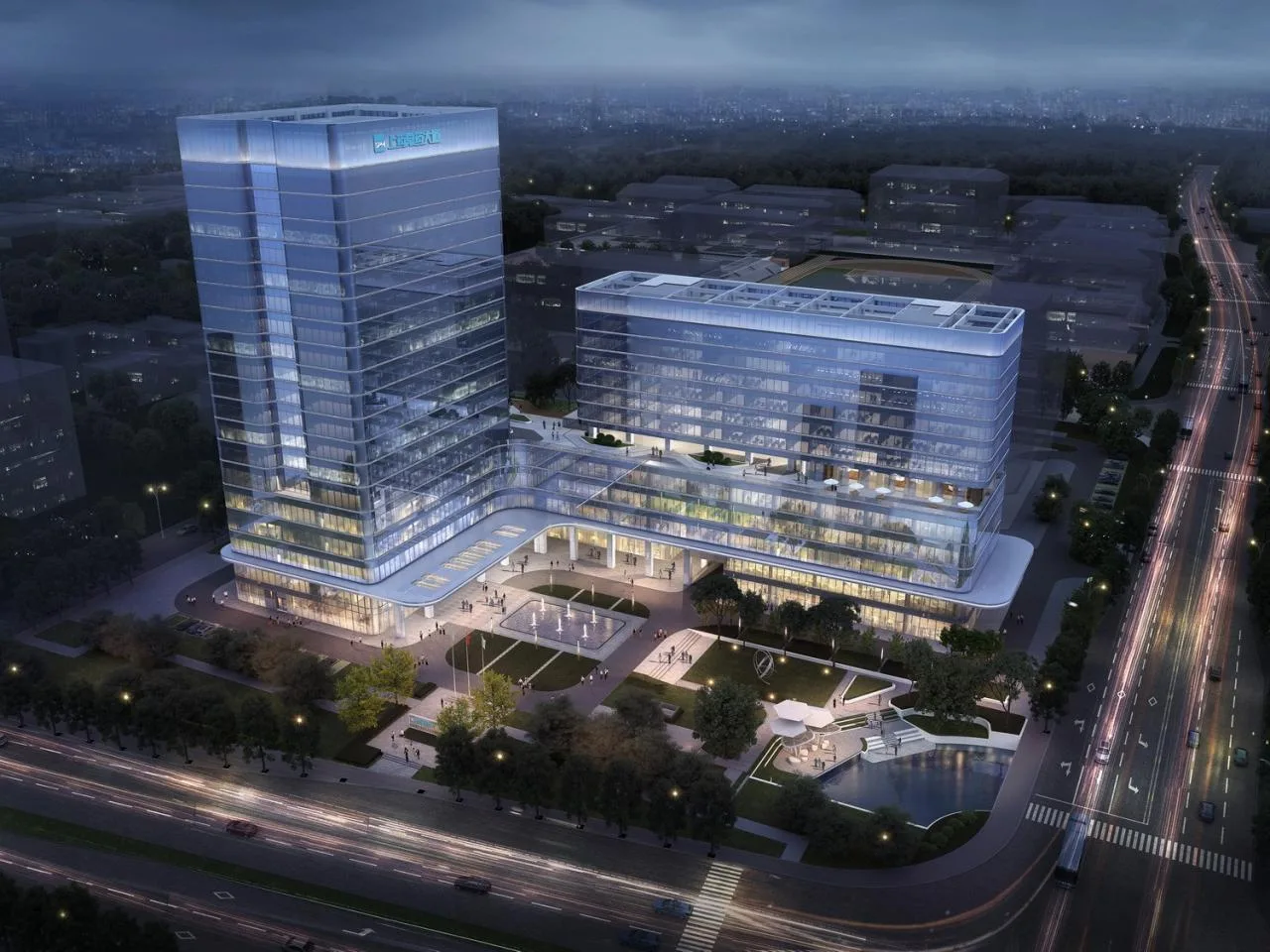 BIM Architecture | Leading Pharmaceutical Company Park style Headquarters Office · Shangyao Changyao Business Center/Jianhe Building