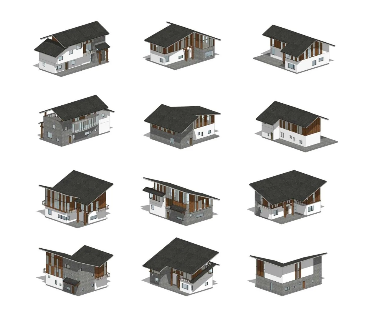 BIM Architecture | Miluo "Dragon Boat Festival Family" Rural Settlement/Artificial Architecture Studio