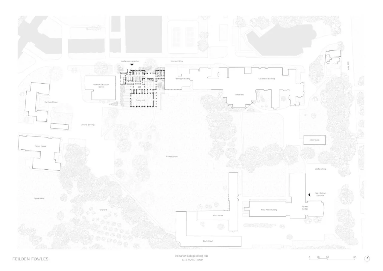 BIM Architecture | Retro Green Glaze, Cambridge University Canteen/Feilden Fowler