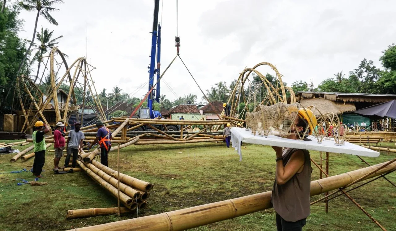 BIM Architecture | Minimum Structure Maximum Space, Bamboo Installation "Arc"/IBUKU